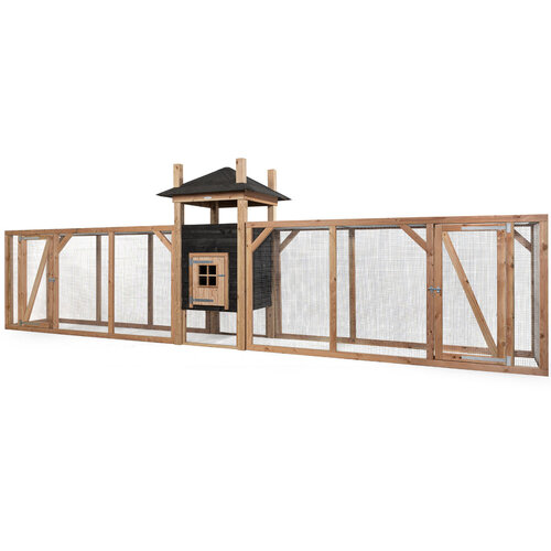 Voldux Hooiberg kippenhok Ties XXL - 697 x 125 x 225 cm - Inclusief ren
