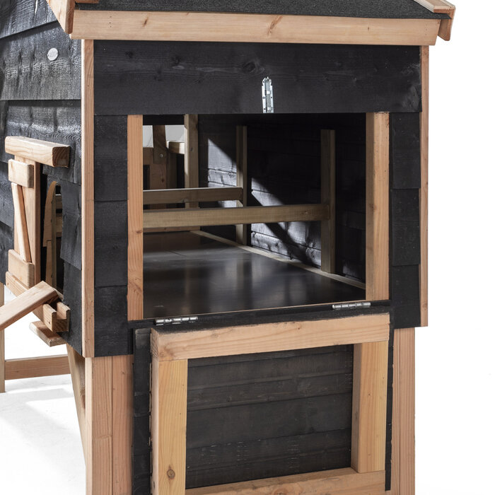 Voldux Kippenhok Jens XL - 204 x 90 x 165 - Zwart rabat - Douglashout