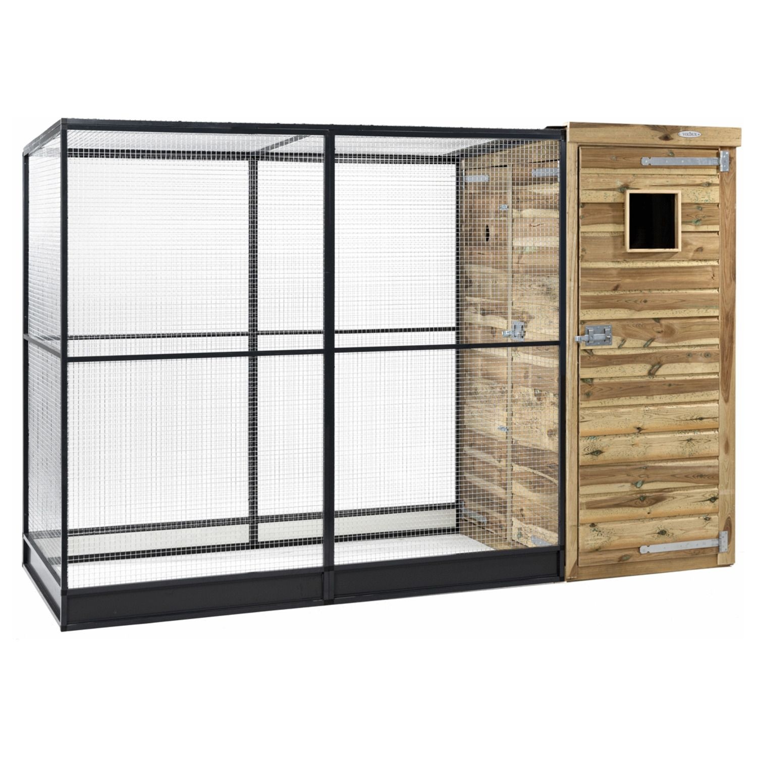Voldux Volière Thomas - 289 x 220 x 190 cm - Zwart aluminium