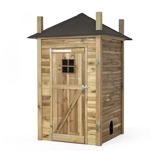 Voldux Hooiberg kippenhok Eline - 150 x 150 x 225 cm - Geïmpregneerd hout