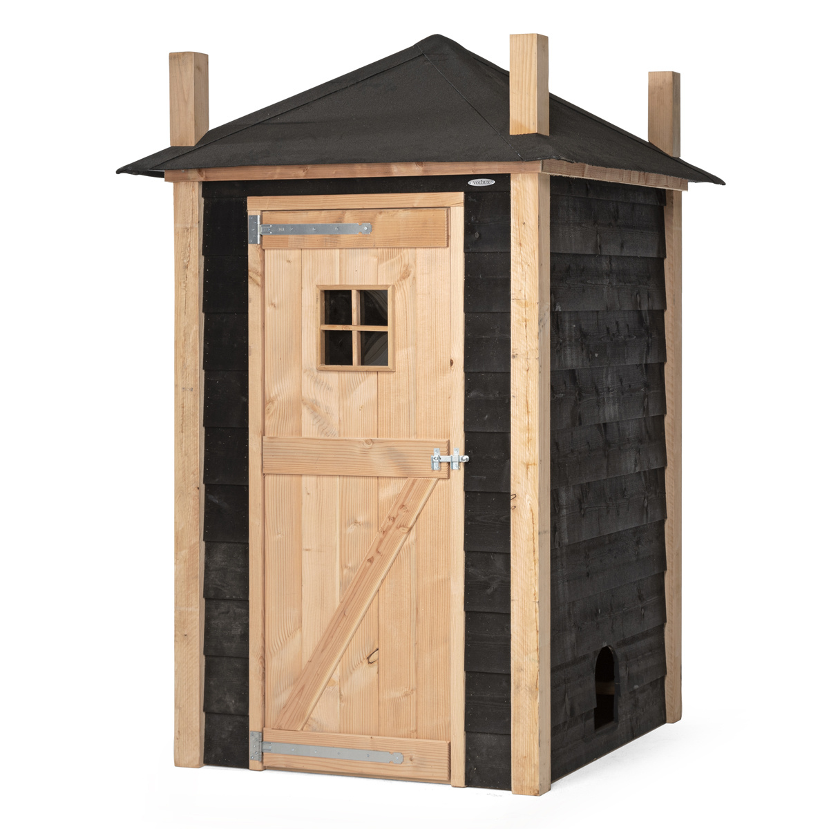 Voldux Hooiberg kippenhok Mees - 150 x 150 x 225 cm - Zweeds rabat en Douglashout