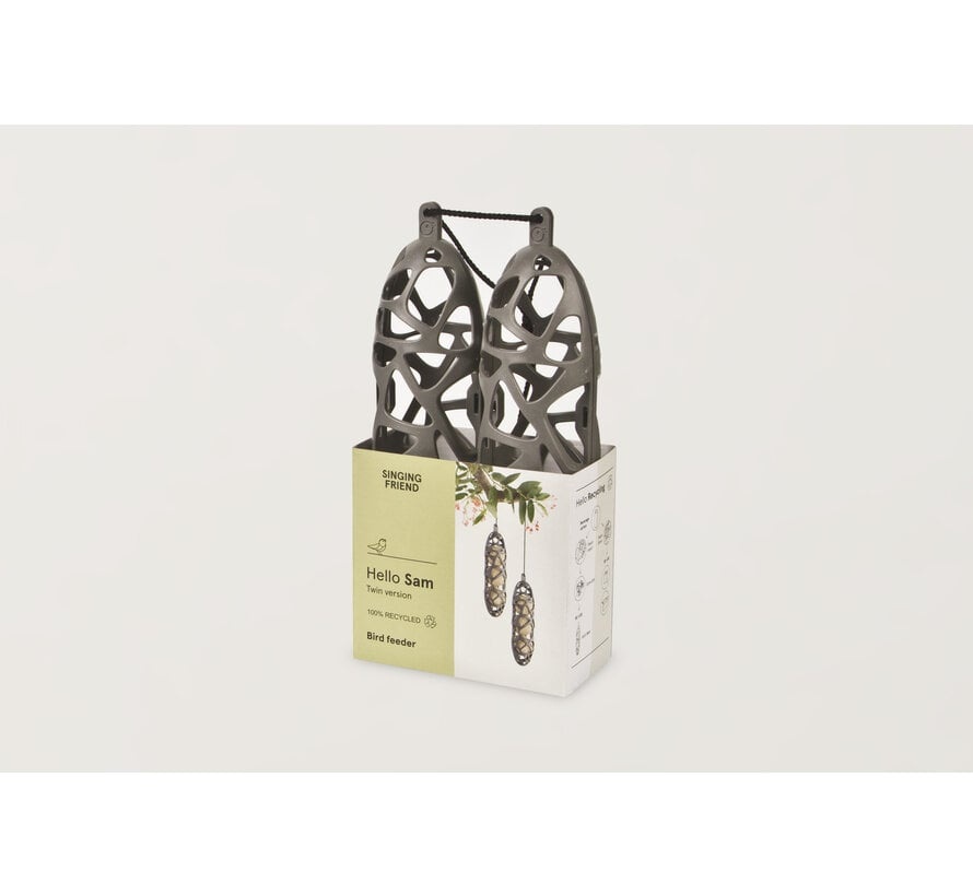 Singing Friend Sam - Vetbolhouder - kunststof - Grijs
