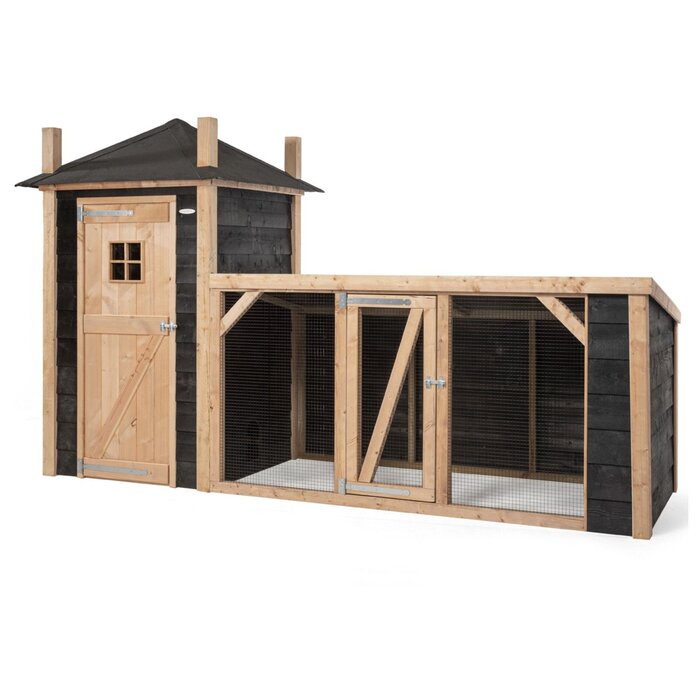 Voldux Hooiberg kippenhok Gijs - 392 x 150 x 235 cm - Inclusief ren