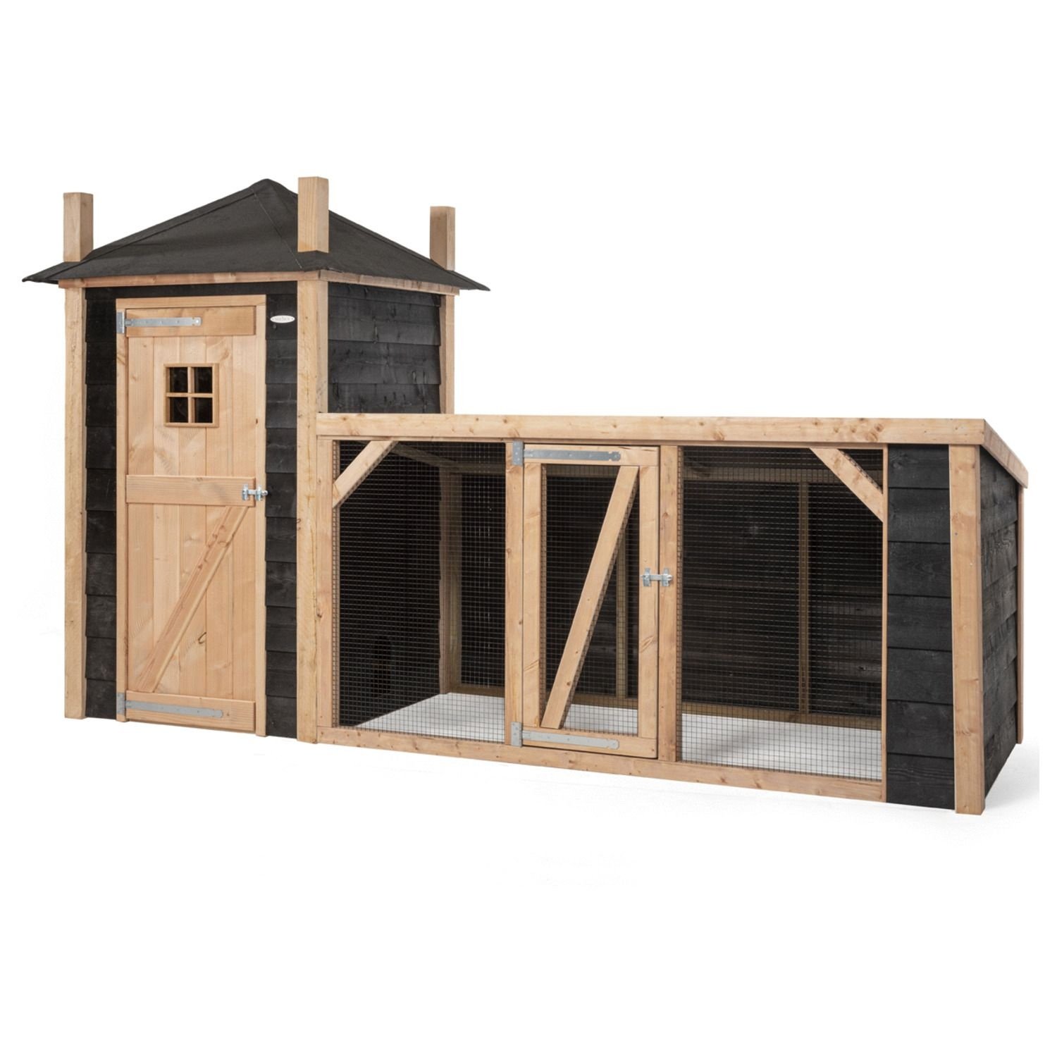 Voldux Hooiberg kippenhok Gijs - 392 x 150 x 235 cm - Inclusief ren