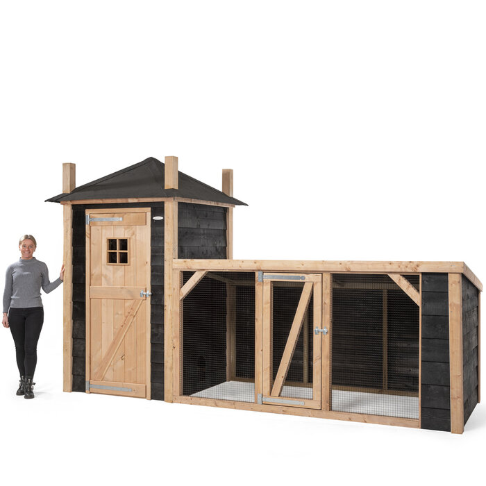 Voldux Hooiberg kippenhok Gijs - 392 x 150 x 235 cm - Inclusief ren