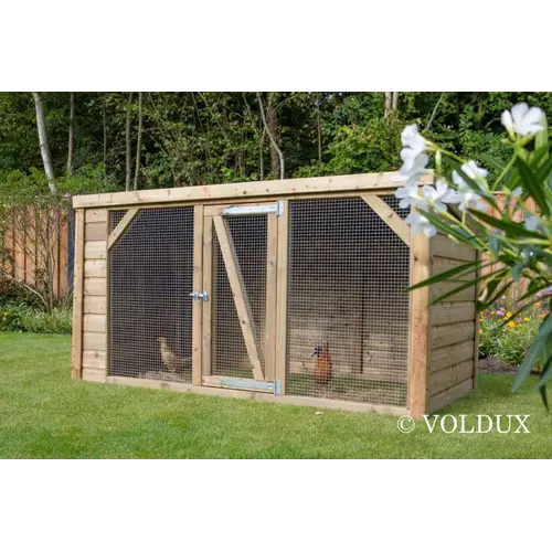 Voldux Kippenren Brit - 260 x 130 x 132 cm - Geïmpregneerd vurenhout