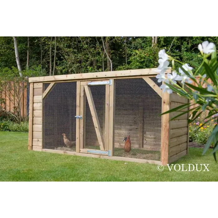 Voldux Kippenren Brit - 260 x 130 x 132 cm - Geïmpregneerd vurenhout