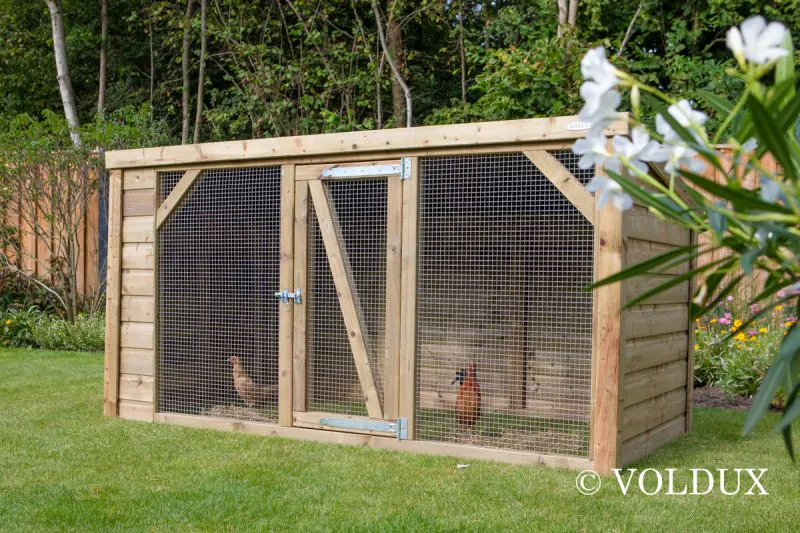 Voldux Kippenren Brit - 260 x 130 x 132 cm - Geïmpregneerd vurenhout