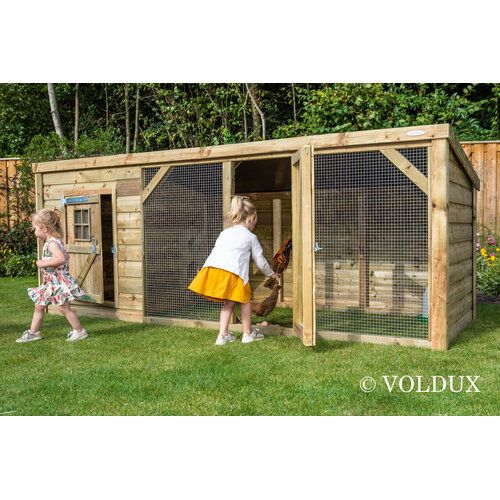 Voldux Kippenren Brit - 260 x 130 x 132 cm - Geïmpregneerd vurenhout