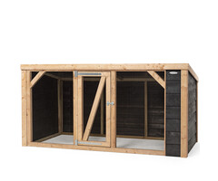 Voldux Kippenren Milan - 260 x 130 x 132 cm - Zweeds zwart rabat