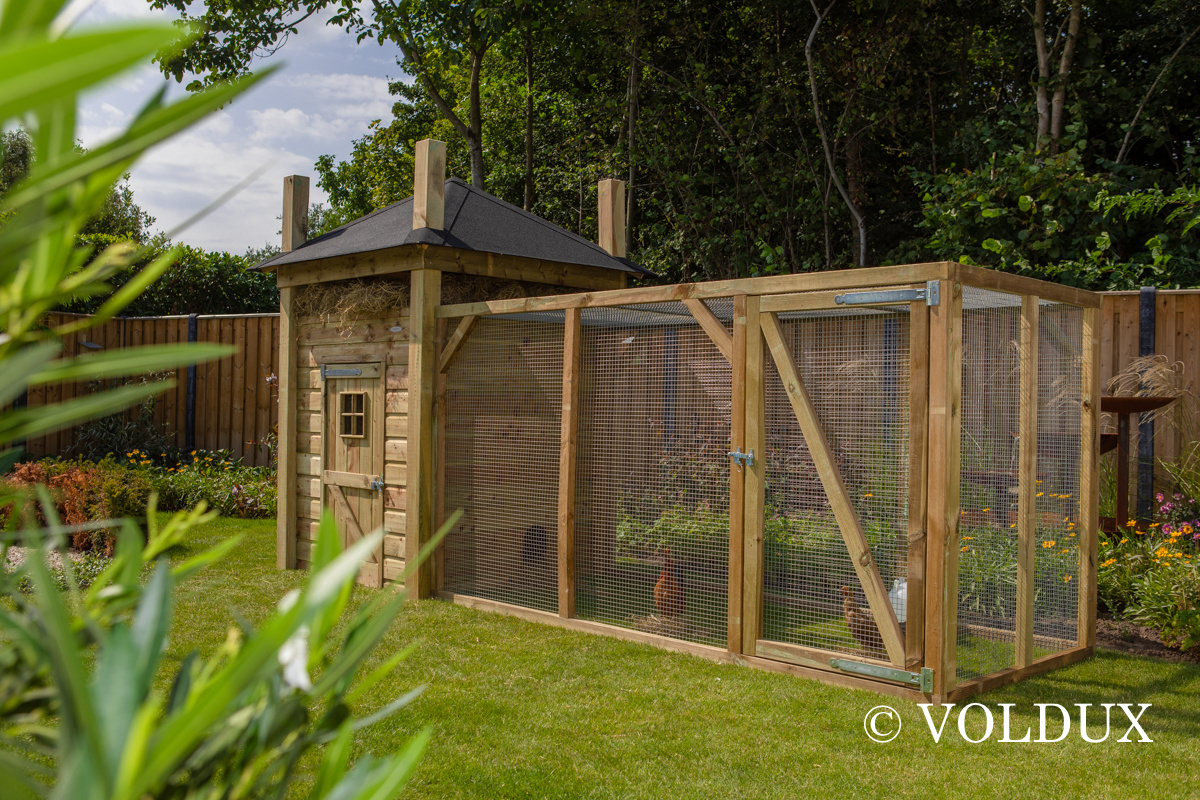 Voldux Hooiberg kippenhok Loes - 175 x 175 x 225 cm - Inclusief hooiopslag
