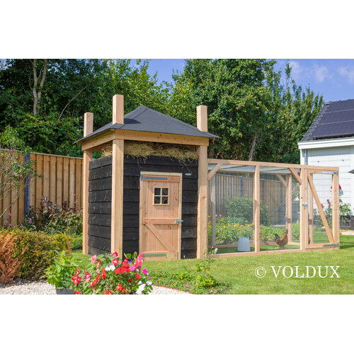 Voldux Hooiberg kippenhok Niek - 175 x 175 x 225 cm - Inclusief hooiopslag