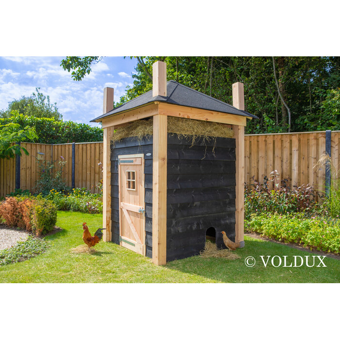 Voldux Hooiberg kippenhok Niek - 175 x 175 x 225 cm - Inclusief hooiopslag
