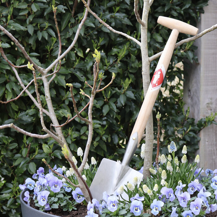 Sneeboer Handspade - 58 cm - Klein model - Essenhouten steel