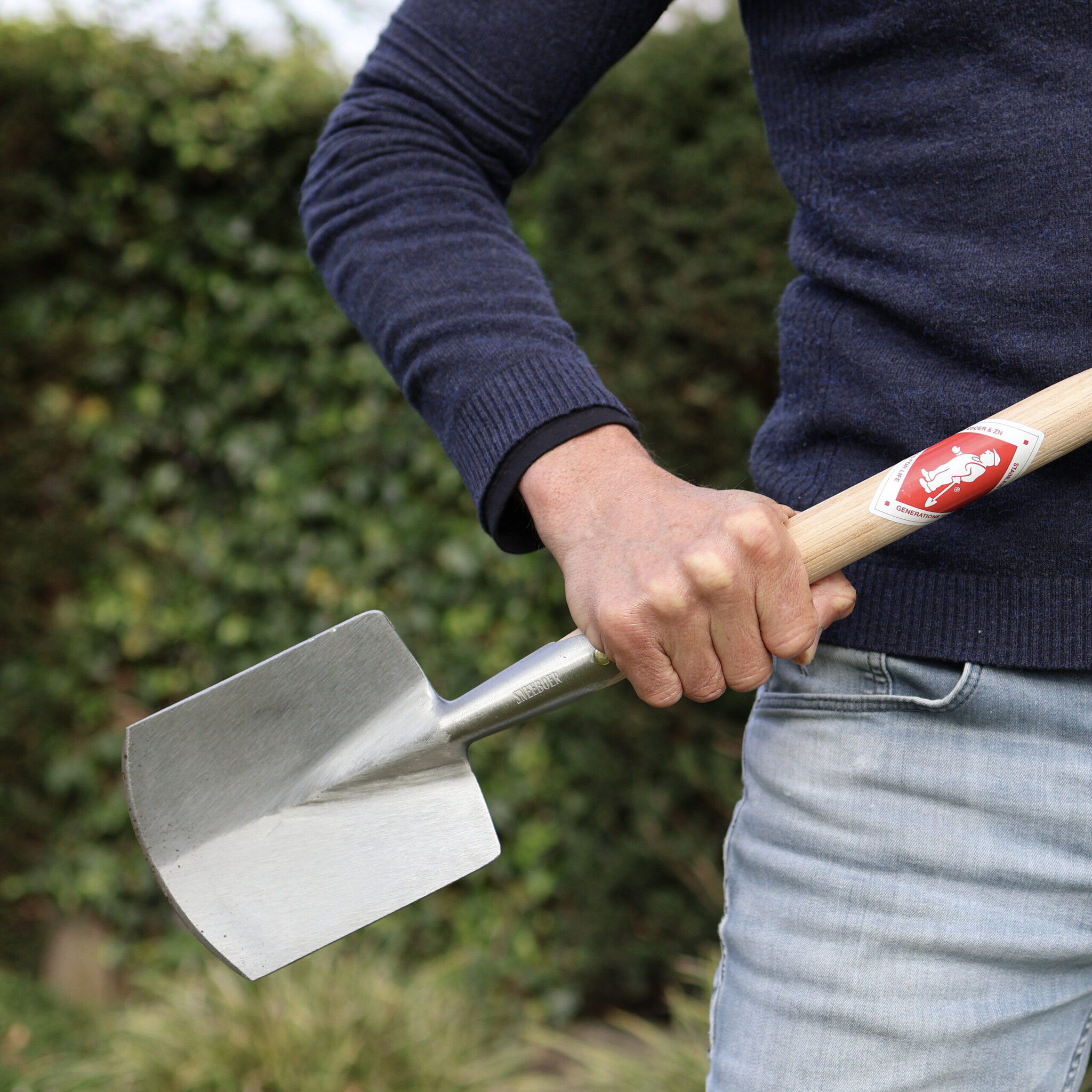 Sneeboer Handspade - 58 cm - Klein model - Essenhouten steel