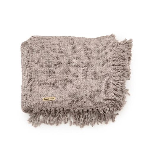 Bazar Bizar Plaid S'il vous - 3 kleuren - 130 cm x 170 cm - katoen