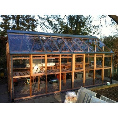 Gabriel Ash Classic "Eight" - 245 cm breed - Openslaande deur - houten tuinkas