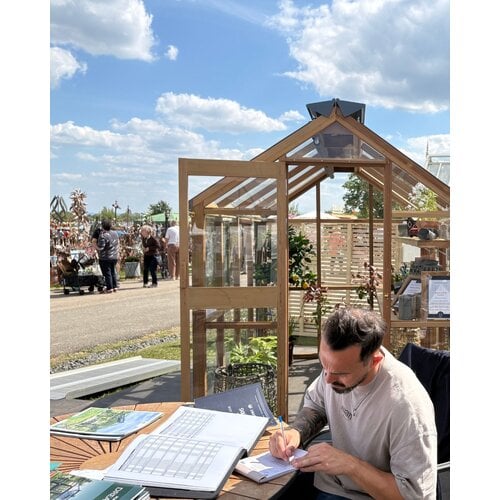 Gabriel Ash Classic "Eight" - 245 cm breed - Openslaande deur - houten tuinkas