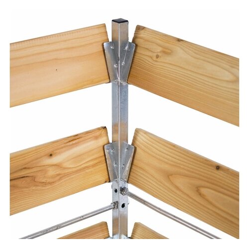 Bellissa Compostbak Hout - Metaal - 2 maten - Larikshout