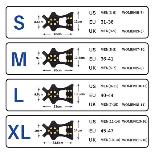 Penguin Snowsteps met spikes - Maat 39-46 - 2 stuks - Sneeuwgripzolen