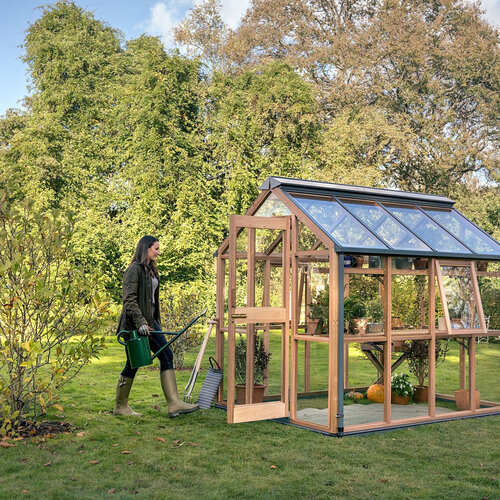 Gabriel Ash Classic "Six" - 188 cm breed - cederhout- Tuinkas - Kweekkas