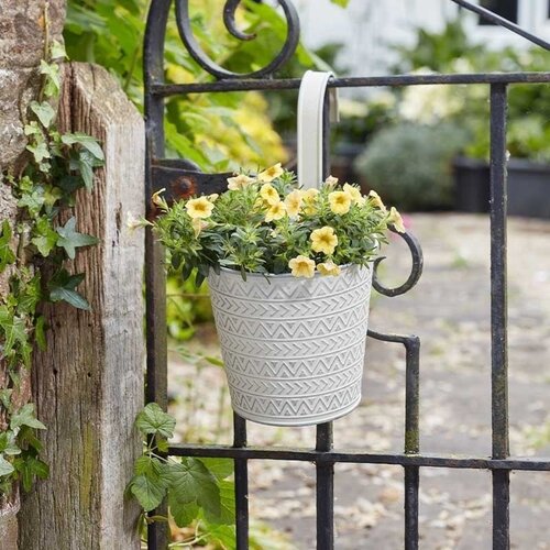Smart Garden Products Hangpot Aztec - 2 kleuren - Metalen hangpot - 15 cm