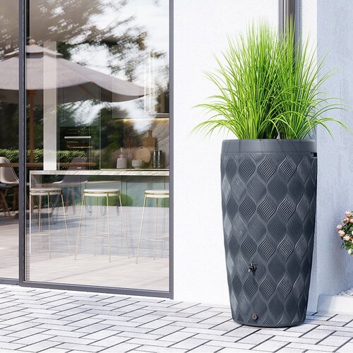 Meuwissen Agro Delta regenton - 240 liter - 5 kleuren - Inclusief plantenbak