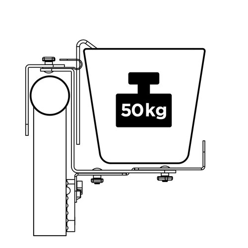 Geli Balkon- en muurbeugels Type U - 50 kg - Per set - 2 kleuren