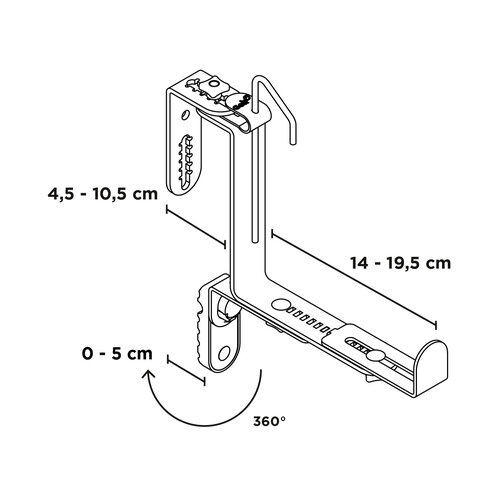 Geli Balkon- en muurbeugels Type U - 50 kg - Per set - 2 kleuren