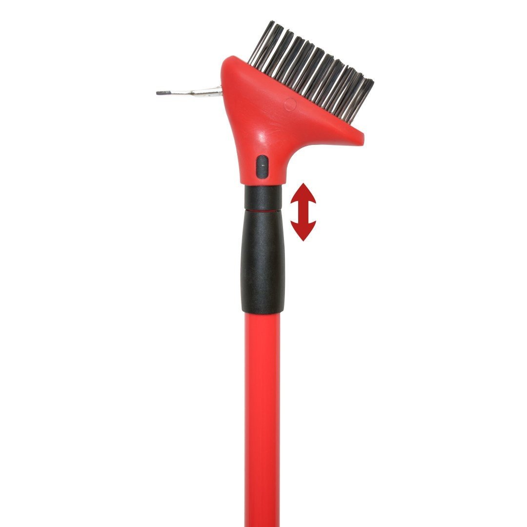 Venteo Telescopische voegenborstel - Stalen borstel en schraper - Afneembare kop