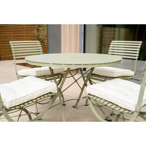 Harrod Darsham Bistro Set – Handgeëtst & Inklapbaar - 4 stoelen - Design A