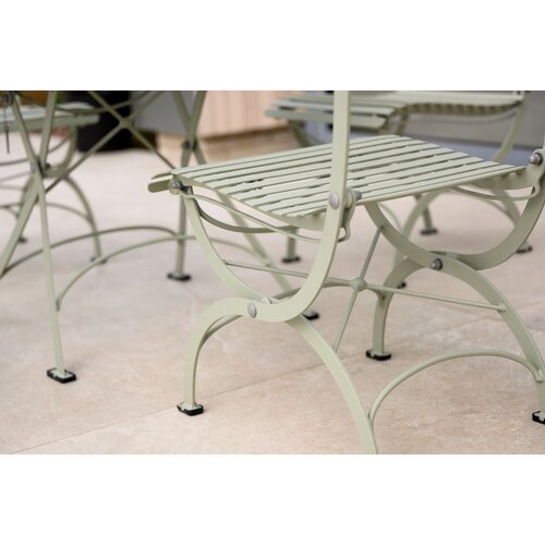 Harrod Darsham Bistro Set – Handgeëtst & Inklapbaar - 4 stoelen - Design A