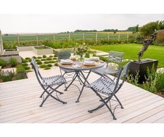 Harrod Darsham Set – Handgeëtst & Inklapbaar - 4 stoelen - Design B