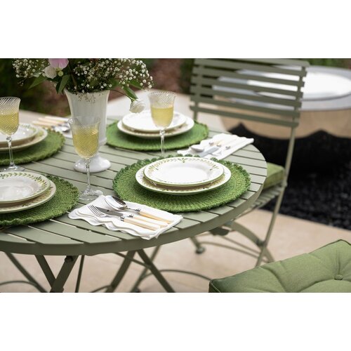 Harrod Darsham Bistro Set – Handgeëtst & Inklapbaar - 4 stoelen - Design B