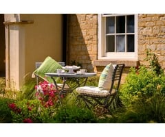 Harrod Darsham Bistro Set – Handgeëtst & Inklapbaar - 2 stoelen - Design B