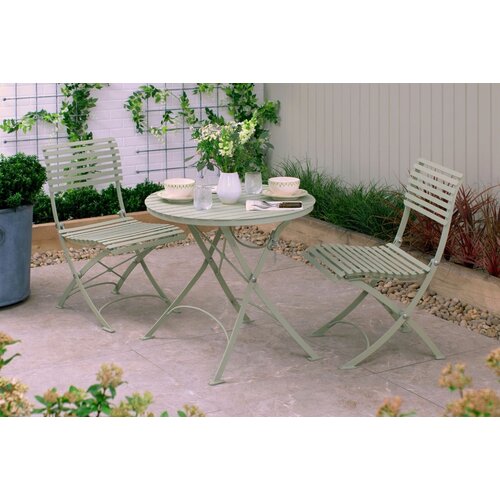 Harrod Darsham Bistro Set – Handgeëtst & Inklapbaar - Tafel en 2 stoelen - Design B