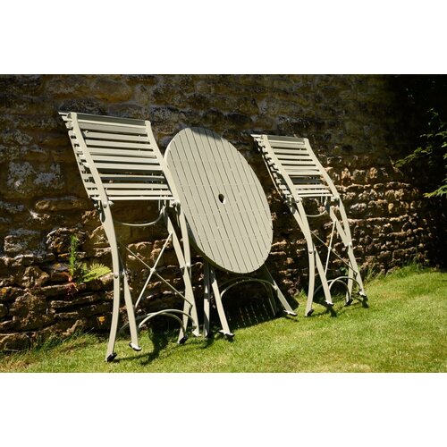 Harrod Darsham Bistro Set – Handgeëtst & Inklapbaar - Tafel en 2 stoelen - Design B