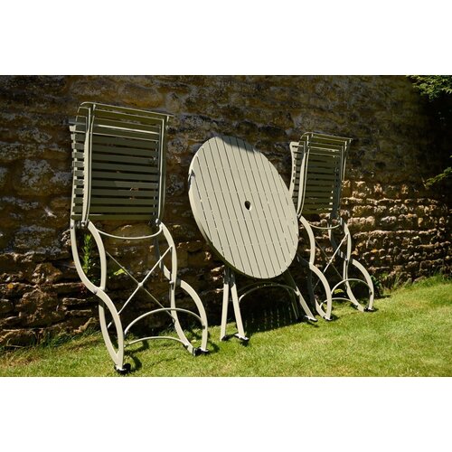 Harrod Darsham Bistro Set – Handgeëtst & Inklapbaar - Tafel en 2 stoelen - Design A