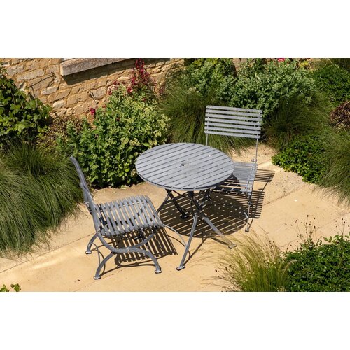 Harrod Darsham Bistro Set – Handgeëtst & Inklapbaar - Tafel en 2 stoelen - Design A