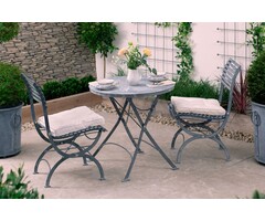 Harrod Darsham Bistro Set – Handgeëtst & Inklapbaar - 2 stoelen - Design A