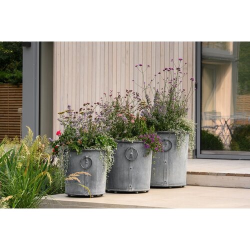 Harrod Southwold Ronde Plantenbak – Handgeëtst Staal -Tuinbak - Verzinkt staal