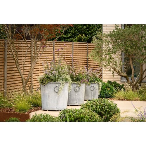 Harrod Southwold Ronde Plantenbak – Handgeëtst Staal -Tuinbak - Verzinkt staal