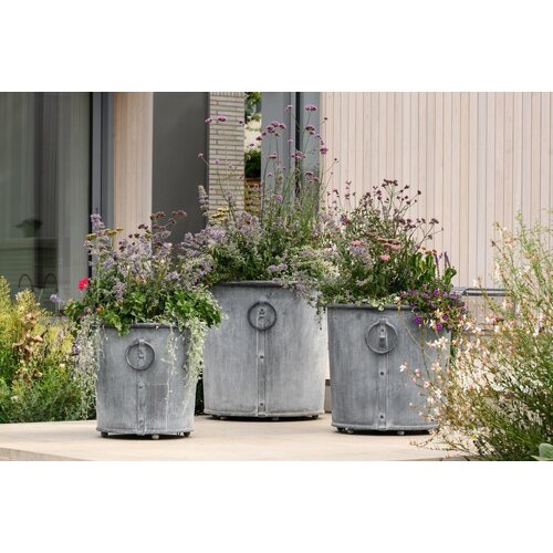 Harrod Southwold Ronde Plantenbak – Handgeëtst Staal -Tuinbak - Verzinkt staal