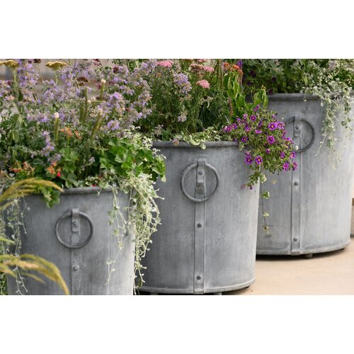 Harrod Southwold Ronde Plantenbak – Handgeëtst Staal -Tuinbak - Verzinkt staal