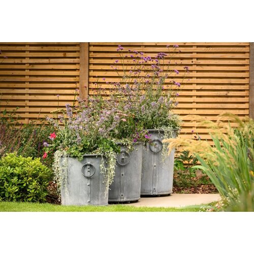 Harrod Southwold Ronde Plantenbak – Handgeëtst Staal -Tuinbak - Verzinkt staal