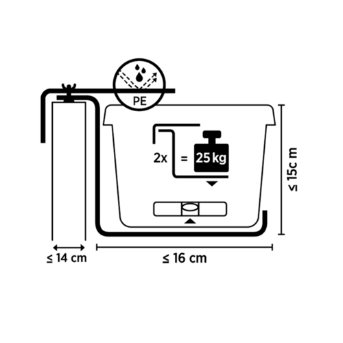 Geli Balkonhaken (Type B) - Balkonbeugel - Set van 2 - diverse kleuren