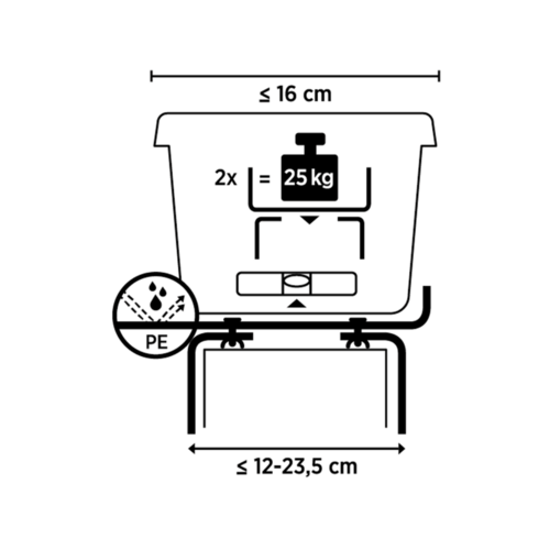 Geli Balkonhaken (Type H) - Balkonbeugels - per 2 stuks