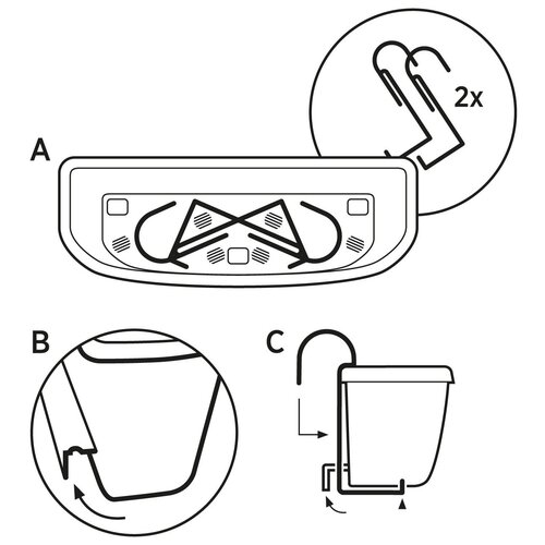 Geli Bloembak Maya 50 cm - Plantenbak - 3 kleuren - incl. haken