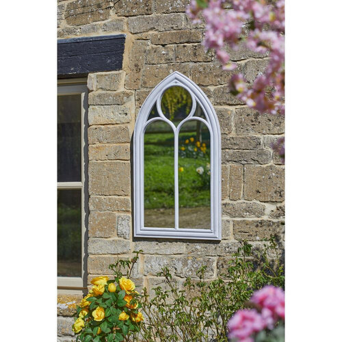 Smart Garden Products Tuinspiegel Abbey - Zilvergrijs - 90 x 50 cm