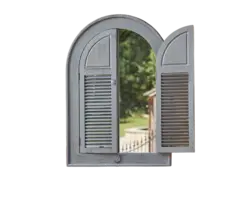 Smart Garden Products Louvre - Tuinspiegel - Luikontwerp - 70 x 50 cm - 2 kleuren